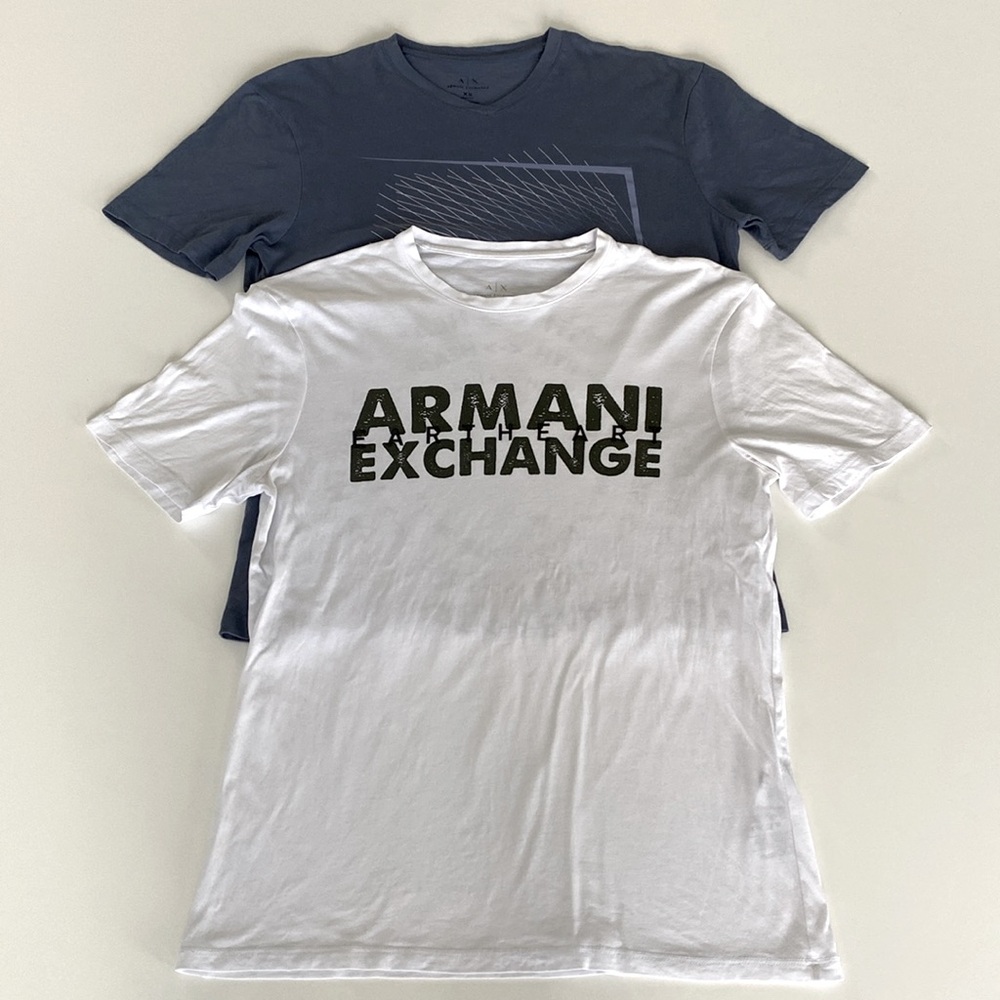 Armani Exchange Youth Boys T-shirts Bundle White Blue